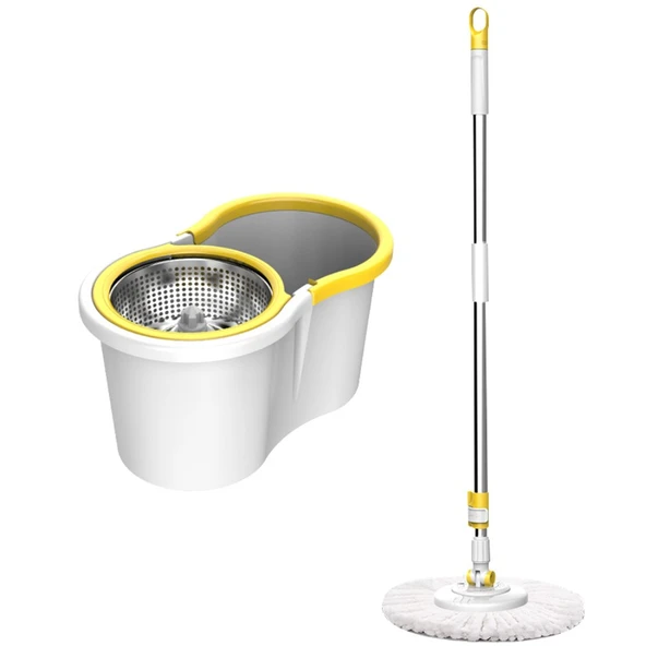 Döner Başlıklı Mop Seti - 1260mm - 465x265x230mm Kova
