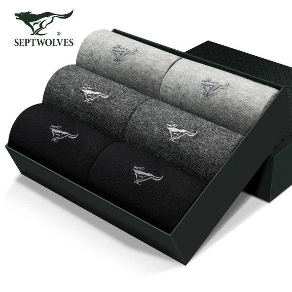 Pamuklu Günlük Çorap - 6'lı Paket - Karışık Renkler - 26-28