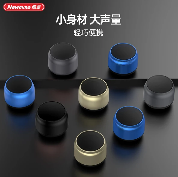 Mini Masaüstü Bluetooth Hoparlör - Siyah - 5
