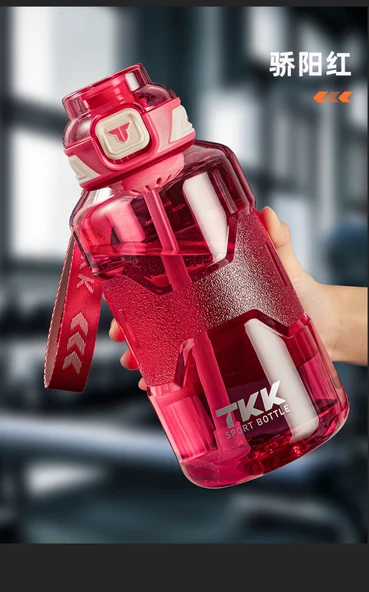 1500ML Tritan Spor Su Şişesi - Ateş Kırmızısı