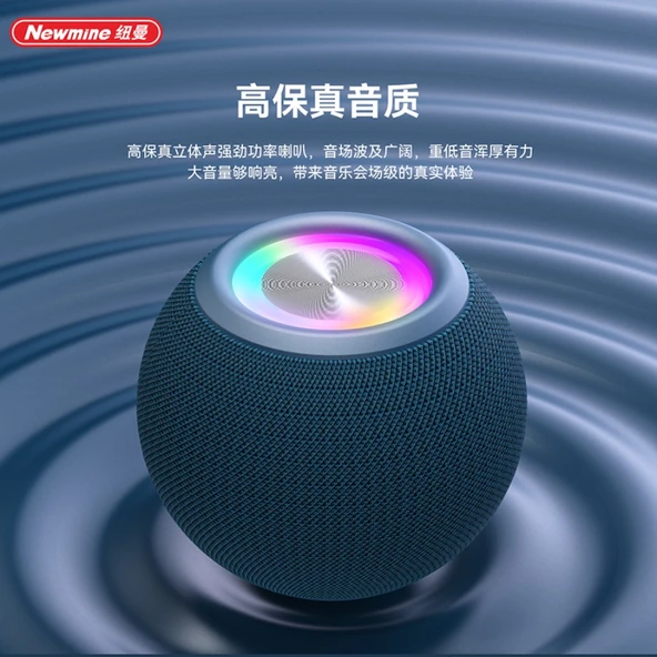 Masaüstü Bluetooth Hoparlör - Siyah - RGB Işıklı - 3