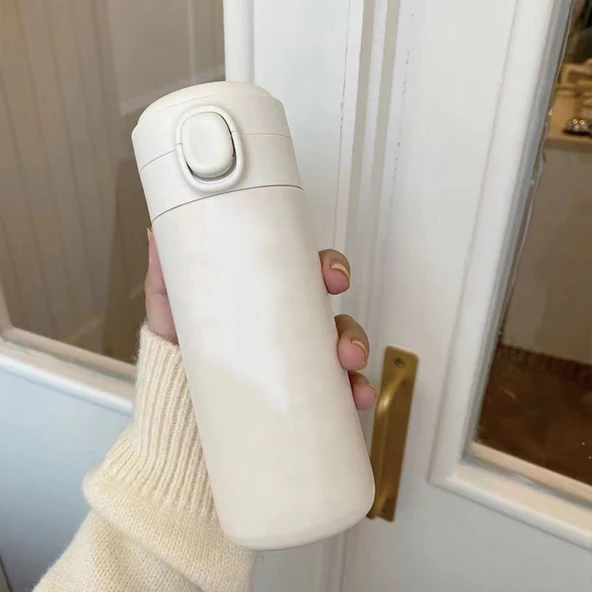 Paslanmaz Çelik Termos - Bezelye Desenli - 300ML - 4