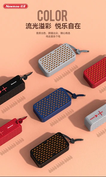 Masaüstü Stereo Bluetooth Hoparlör - Mavi - 9