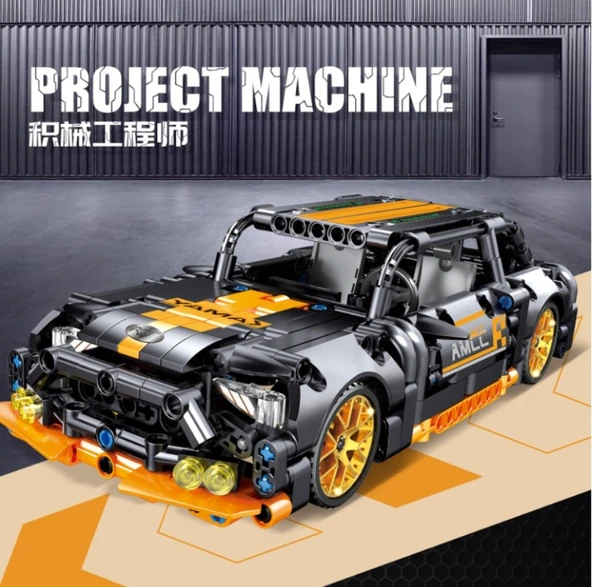 Lego Uyumlu Dark Horse Mustang Model Spor Araba Yapım Seti - 24.5*11.5*7cm