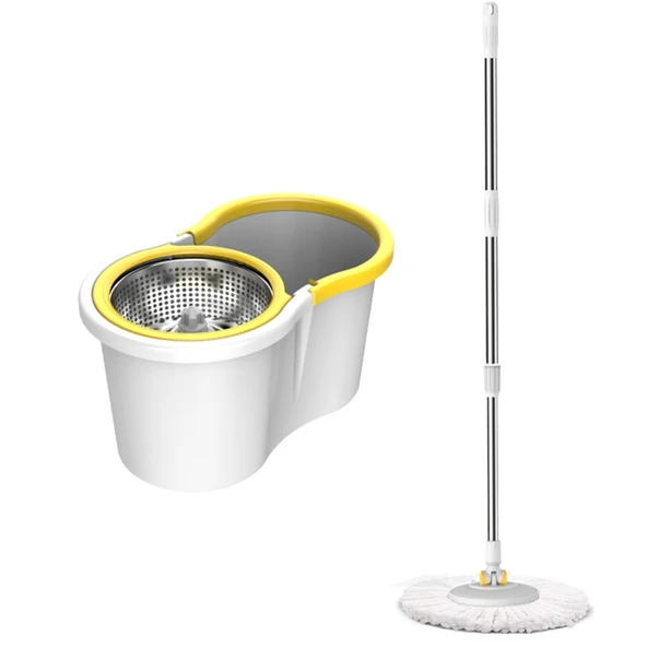 Döner Başlıklı Mop Seti - 1220mm - 465x265x200mm Kova