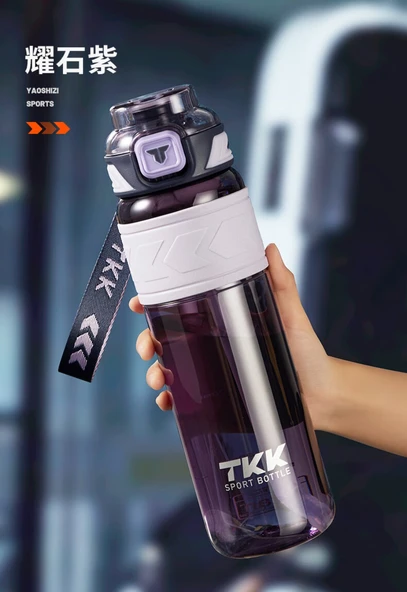 600ML Tritan Spor Su Şişesi - Obsidyen Moru