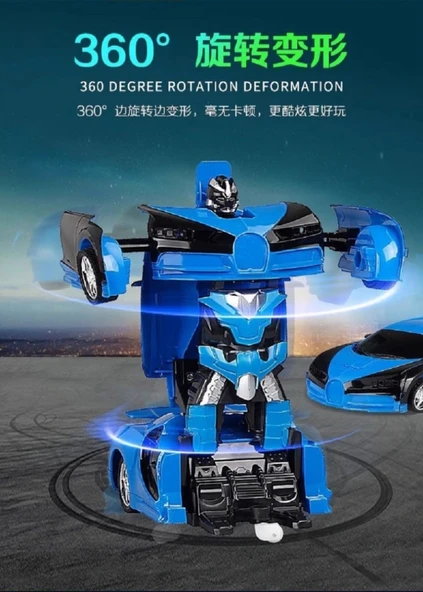 Uzaktan Kumandalı Dönüşen Araba Robot - Kırmızı Lamborghini, Şarj Edilebilir - 7