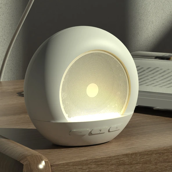 Akıllı Bluetooth Hoparlör ve Alarm - Beyaz - 6