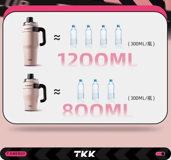 1200ML Termos Bardak - İlkbahar Pembesi - 6