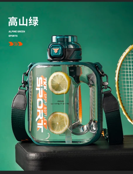 1600ML Tritan Spor Su Şişesi - Alpin Yeşili