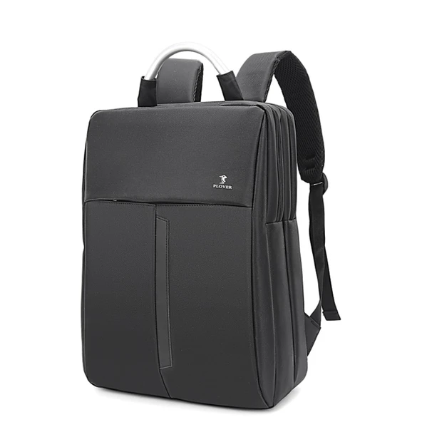 Siyah Metal Saplı Oxford Kumaş Sırt Çantası - 30x40x11.5cm