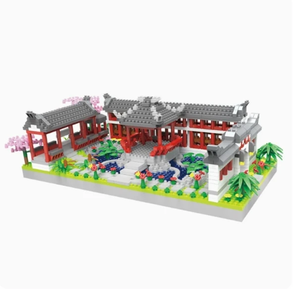 DIY Mimari Yapı Taşları - Meng Tingyuan (3) Modeli - 1628 Parça
