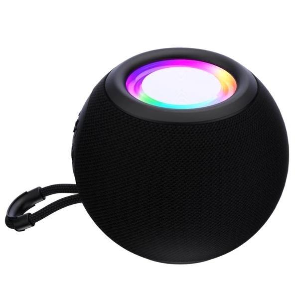 Masaüstü Bluetooth Hoparlör - Siyah - RGB Işıklı