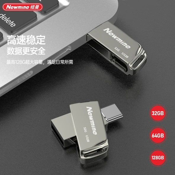 OTG USB Flash Sürücü - Gri - 32GB - 9
