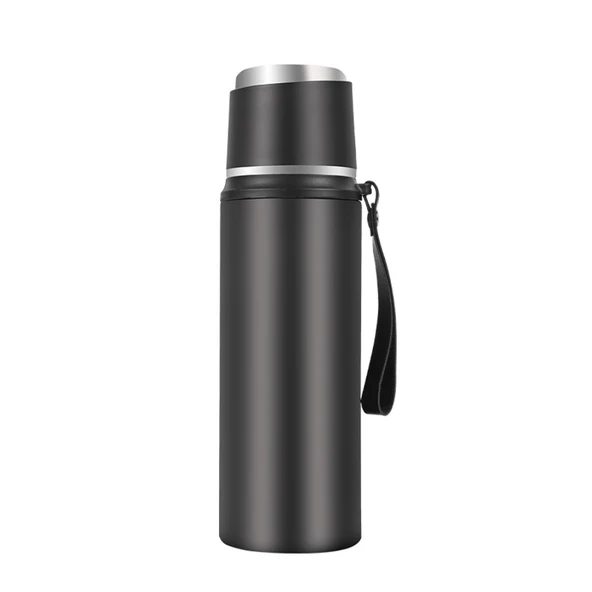 Termos Seyahat Tipi - 1000ML - Tek Katmanlı - Kulplu - Çelik