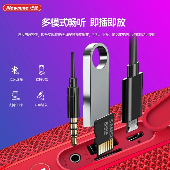 Kumaş Bluetooth Hoparlör - Siyah - 9