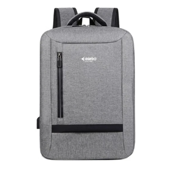 Şık Gri Sırt Çantası - 30x15x42 cm - USB Şarj Portlu