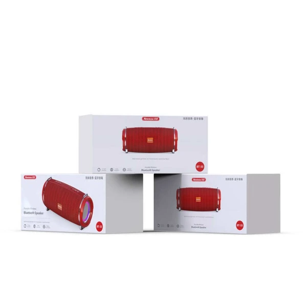 Kumaş Bluetooth Hoparlör - Kırmızı - 2