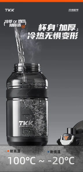 1200ML Tritan Su Şişesi - Elektrik Beyazı - 5