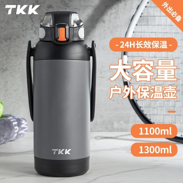1300ml Paslanmaz Çelik Termos - Gece Siyahı