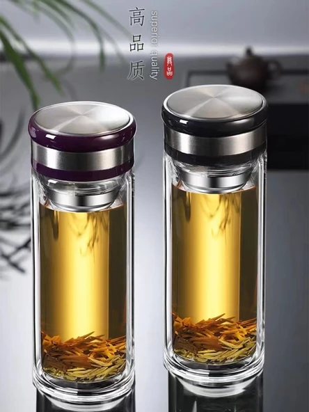 Çift Katmanlı Cam Bardak - 320ML - 5