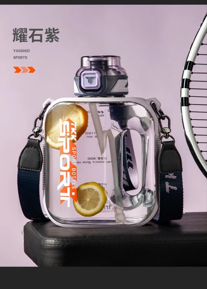1000ML Tritan Spor Su Şişesi - Obsidyen Moru
