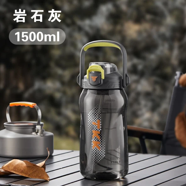 1500ML Tritan Su Şişesi - Kaya Grisi