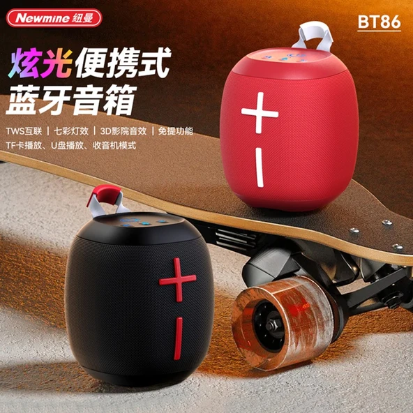 Renkli Bluetooth Hoparlör - Masaüstü - Mor - 9