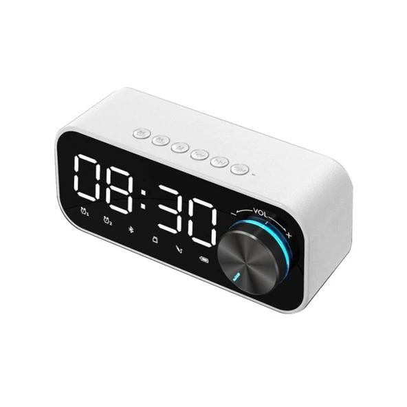 Bluetooth Hoparlörlü Çalar Saat ve LED Ekran - B126