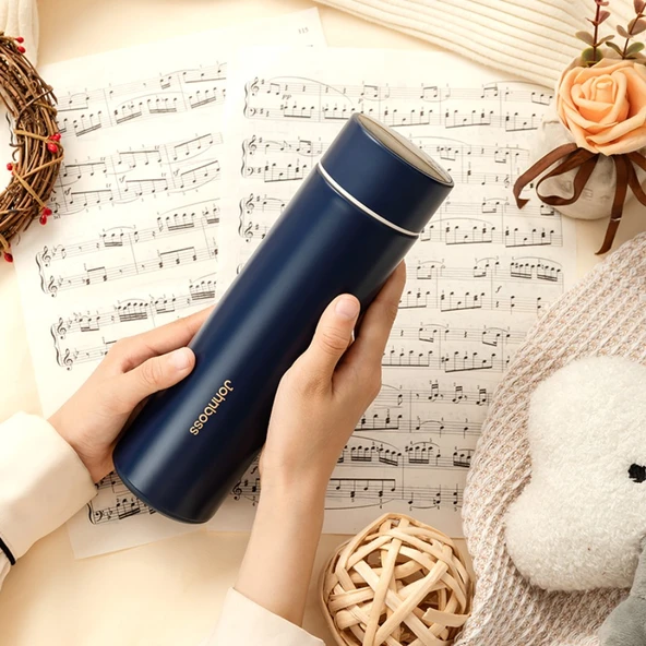 Akıllı Sıcaklık Göstergeli 480mL Paslanmaz Çelik Termos - 5