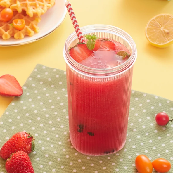 Kablosuz Taşınabilir Elektrikli Katı Meyve Sıkacağı - 300ml - Mavi - 3