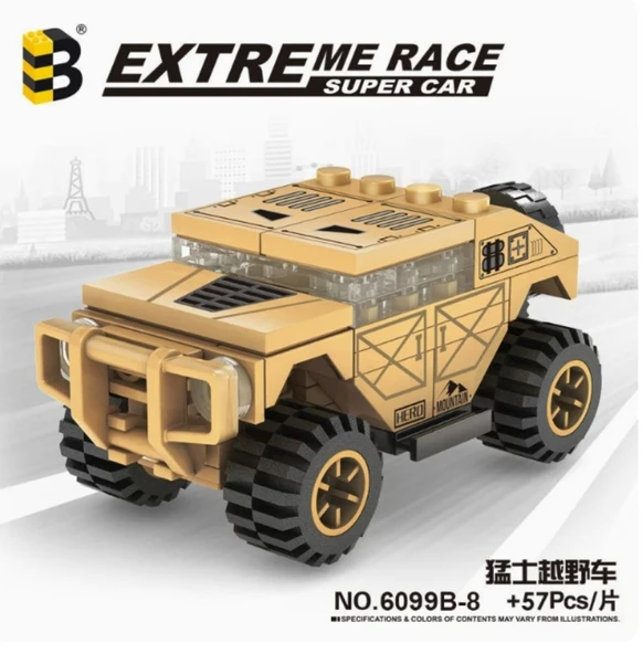 Savaşçı Off-Road Araç Yapı Blokları Oyuncağı - 57 Parça - 8.5*4*3.5cm