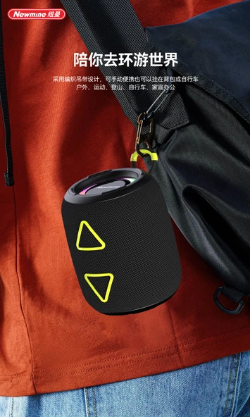 Masaüstü Bluetooth Hoparlör - Gri - Renkli Işıklandırmalı - 8