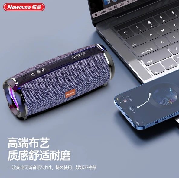 Kumaş Bluetooth Hoparlör - Siyah - 5