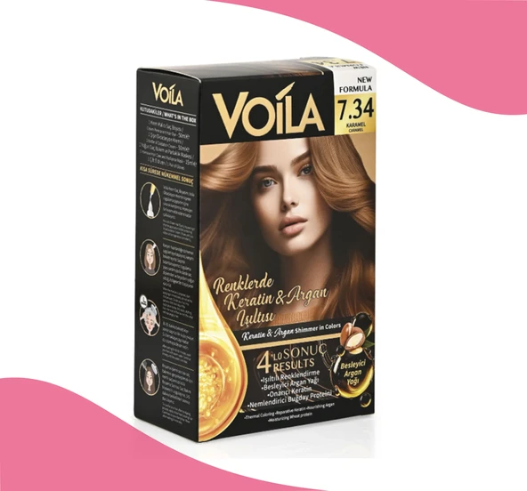 Voila Sac Boyası 7.34 Karamel