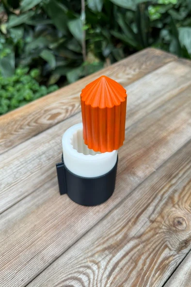 Baton Dalgalı Küçük Kasnaklı Silikon Mum Kalıbı - Resim 3