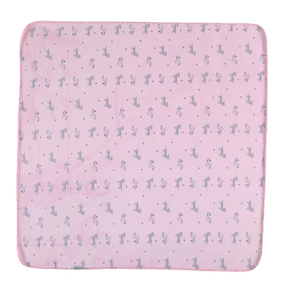 Happy Zebra Land Fluffy Bebek Battaniye 64529 Pembe