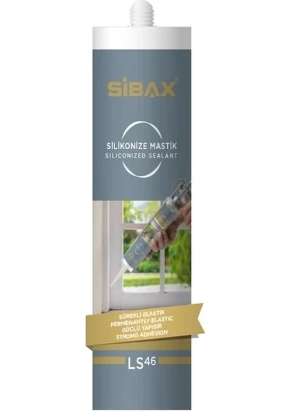 Sibax LS46 Silikonize Mastik 450 gr Beyaz (Adetli)