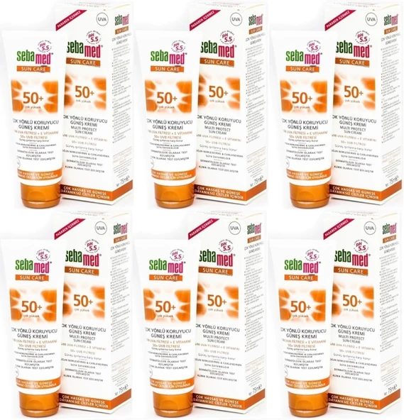 Sebamed Sun Care Çok Yönlü Koruyucu Güneş Kremi 75ML SPF 50+ Faktör (6 Lı Set)