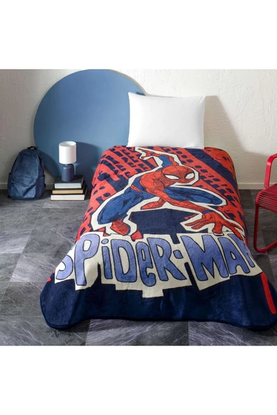 Lisanslı Spiderman Block Tek Kişilik Battaniye