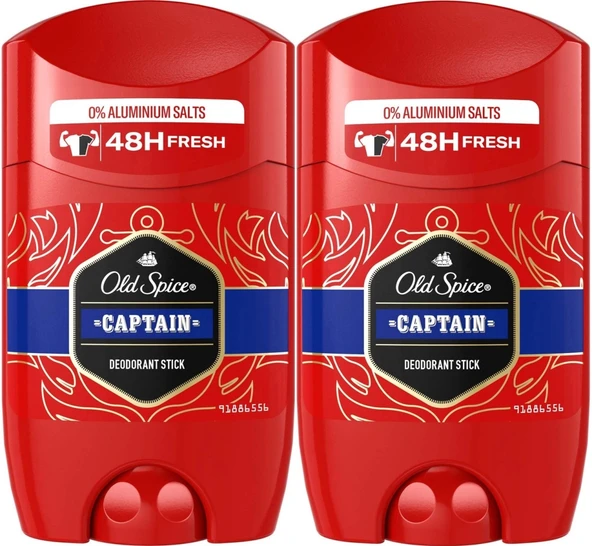 Old Spice Captain Stick Roll-On Men/Erkek Deodorant 50ML (2 Li Set)