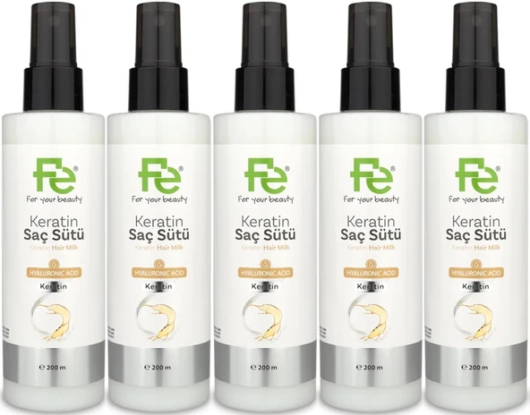 Fe Keratin Saç Sütü 200ML (5 Li Set)