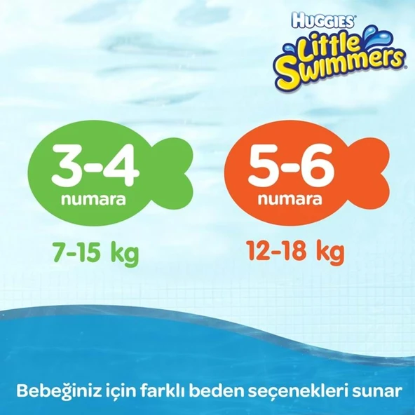 Huggıes Little Swımmers Mayo Bebek Bezi Beden:5-6 (12-18KG) 44 Adet (4PK*11) - 6