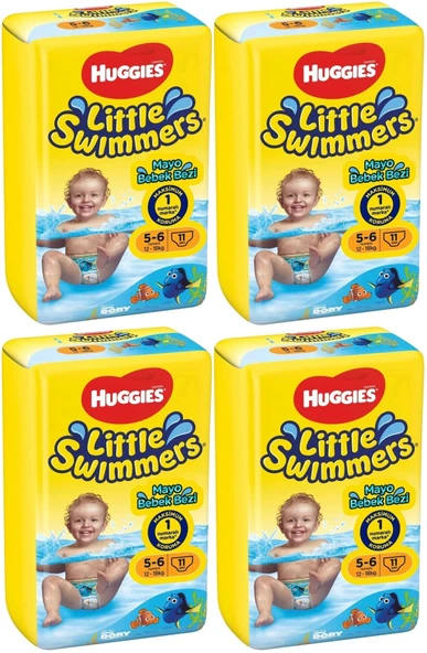 Huggıes Little Swımmers Mayo Bebek Bezi Beden:5-6 (12-18KG) 44 Adet (4PK*11)