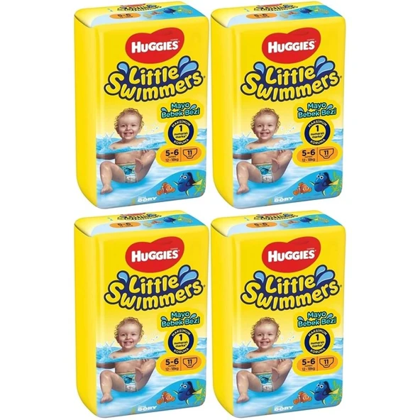 Huggıes Little Swımmers Mayo Bebek Bezi Beden:5-6 (12-18KG) 44 Adet (4PK*11) - 1