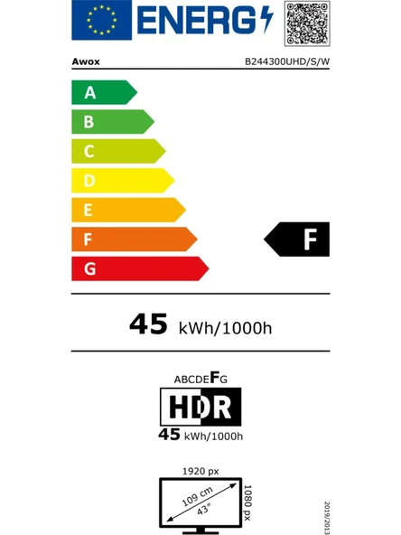 Awox B244300FH Full HD 43" 109 Ekran Uydu Alıcılı Smart LED TV - 2