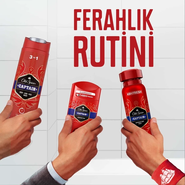 Old Spice Captain Stick Roll-On Men/Erkek Deodorant 50ML (5 Li Set) - 11