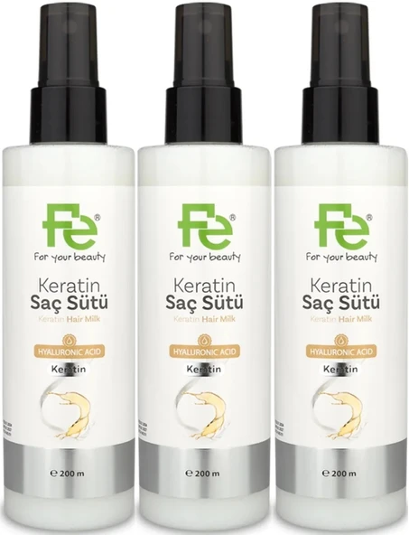 Fe Keratin Saç Sütü 200ML (3 Lü Set)