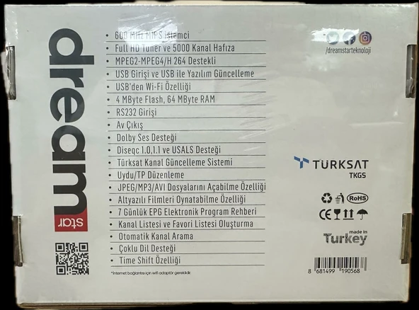 DREAMSTAR AURA MİNİ HD UYDU ALICISI - 2