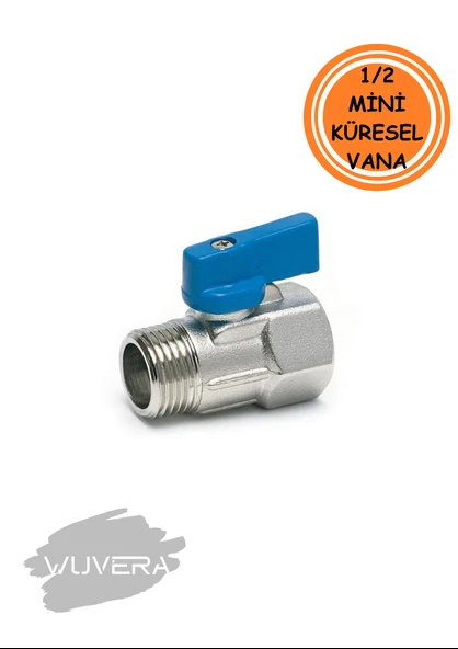 Wuvera 1/2” Mini Küresel Vana – %100 Pirinç Gövde, Kompakt Tasarım & Sızdırmaz Performans - 3